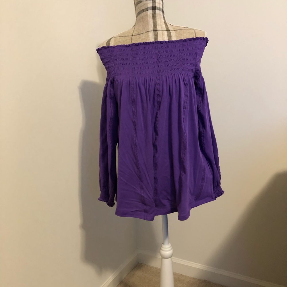 LAUREN RALPH LAUREN OFF THE SHOULDER TOP